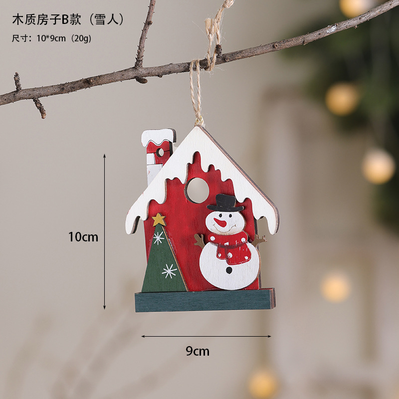 Casa de madera modelo D (muñeco de nieve)