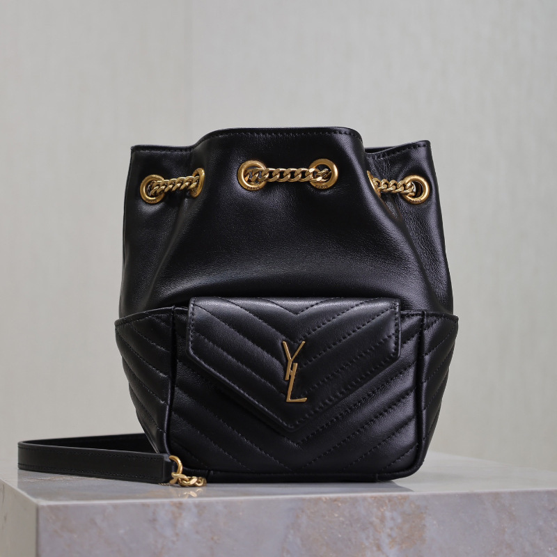 Ceiling Joe Mini Backpack for Women, Sheep Leather Chain Bucket Bag, Large Capacity Handbag, School Bag, V-Pattern Yang Shulin Ceiling Joe Mini Backpack for Women, Sheep Leather Chain Bucket Bag, Large Capacity Handbag, School Bag, V-Pattern Yang Shulin