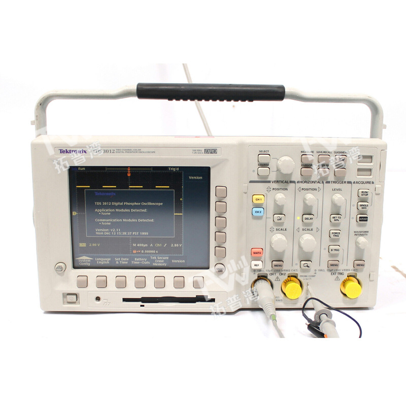Tektronix泰克 100MHz 1.25GS/s  双通道 TDS3012 数字荧光示波器