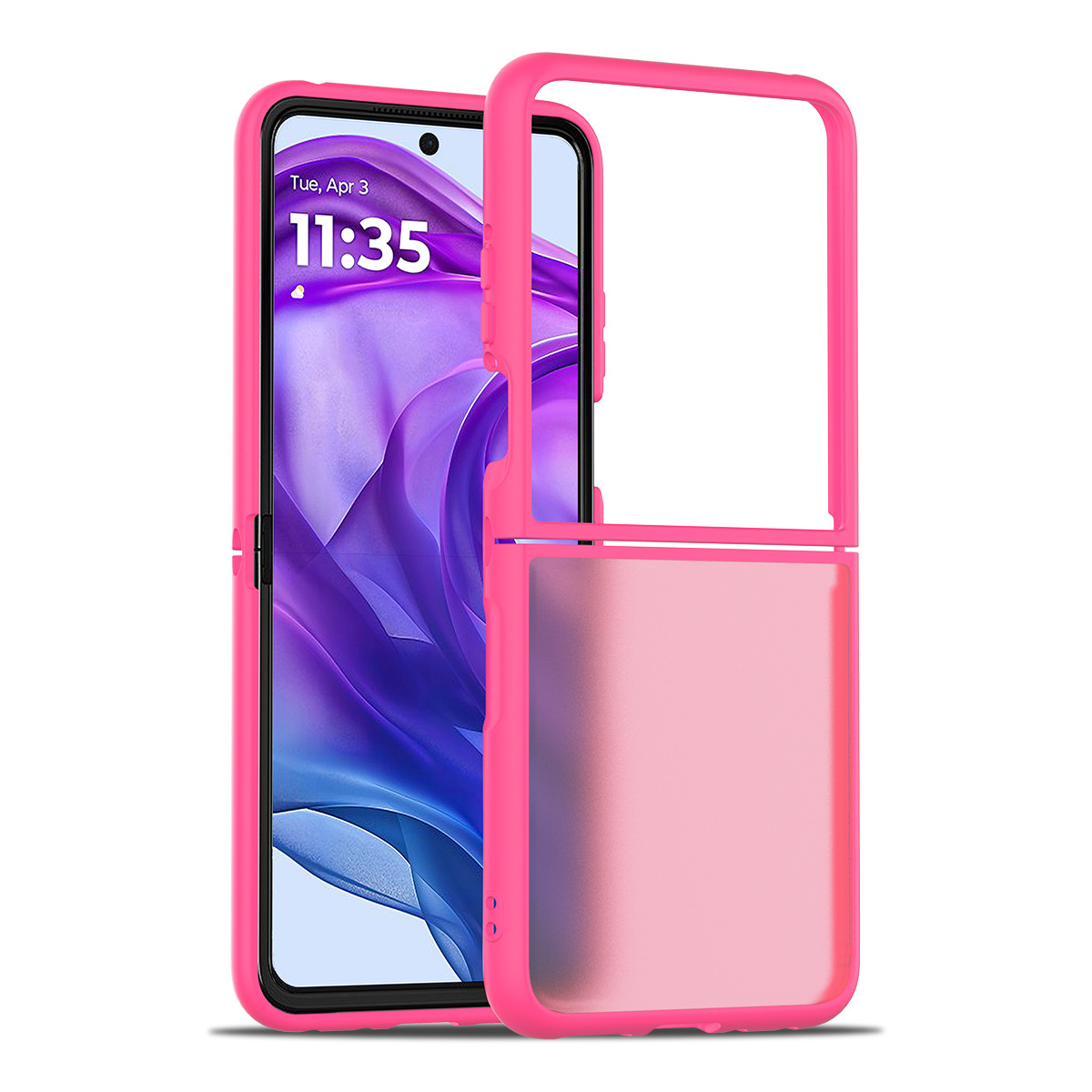 Transfronterizo Moto Razr + 2024 / 2025 piel de la caja de teléfono semipermeable esmerilado cubierta plegable a prueba de caídas