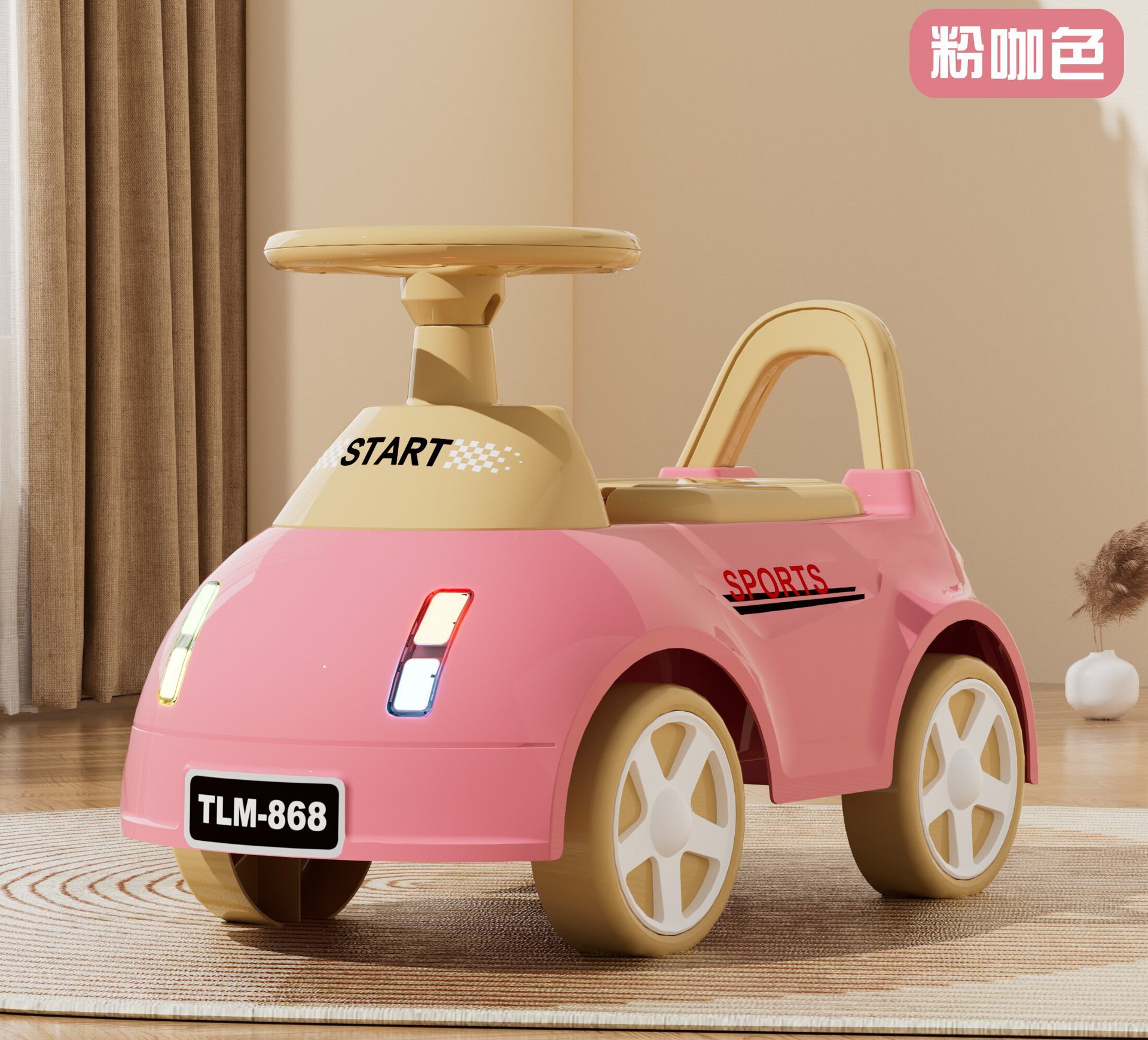 Patinetes infantiles de cuatro ruedas de torsión equilibración puzzle caminante de música iluminación patinaje para bebés de 1 - 3 años de edad