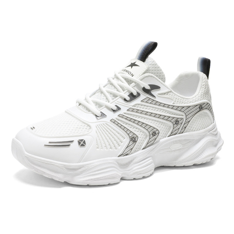 Zapatos de verano para hombres, nuevos zapatos de malla transpirables, zapatos deportivos para hombres, zapatos casuales de plataforma de todo fósforo, zapatos de papá para correr