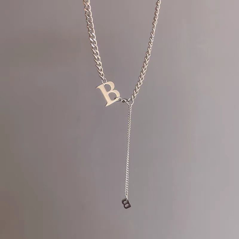 B 목걸이 티타늄 스틸