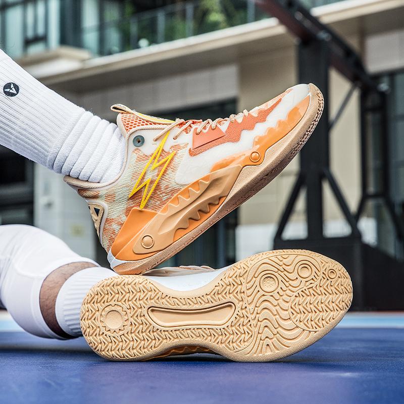 Actual Basketball Shoes for Men and Women, Mesh Breathable, Non-Slip, Wear-Resistant, Shock-Absorbing, Lightweight Student Luminous Sports Shoes, Low-Cut Boots