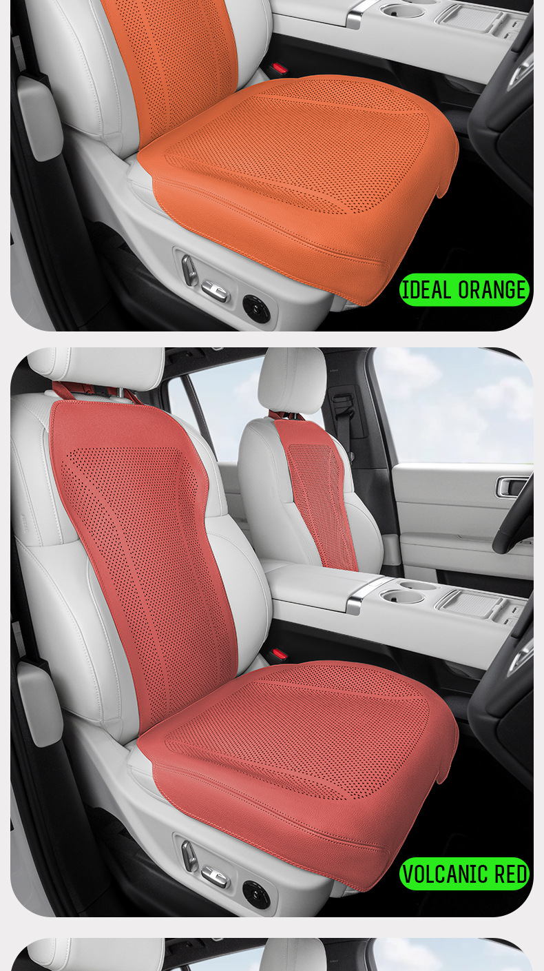 Amazon's Best-Selling All-Season Leather Car Seat Cushion, Ventilated and Breathable Thin Car Interior Seat Cushion