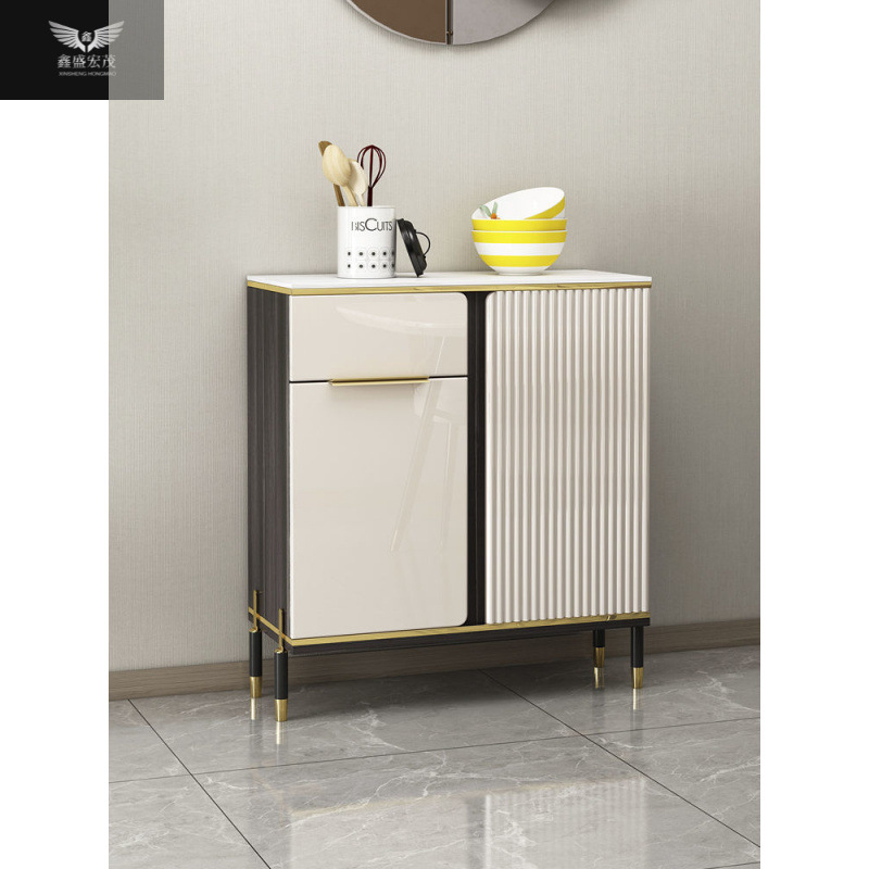 Moderno simple y lujoso armario de entrada de tablero de roca armario de comedor ultra delgado sala de estar armario de cocina armario de almacenamiento