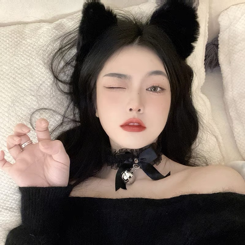 (カチューシャの首輪) 猫耳の鈴のカチューシャ女小野にゃんこのウサギのカチューシャが新年を過ぎました。|undefined