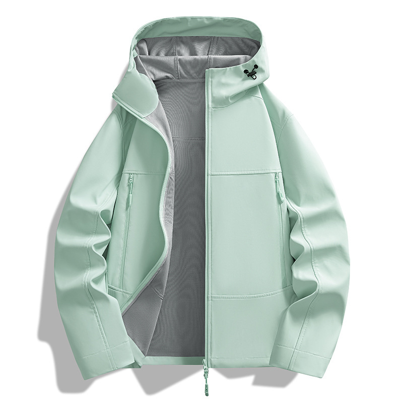 High-quality cross-border men's hooded softshell jacket for spring and autumn, outdoor windproof, waterproof, breathable, spring and autumn outdoor three-proof hooded jacket High-quality cross-border men's hooded softshell jacket for spring and autumn, outdoor windproof, waterproof, breathable, spring and autumn outdoor three-proof hooded jacket