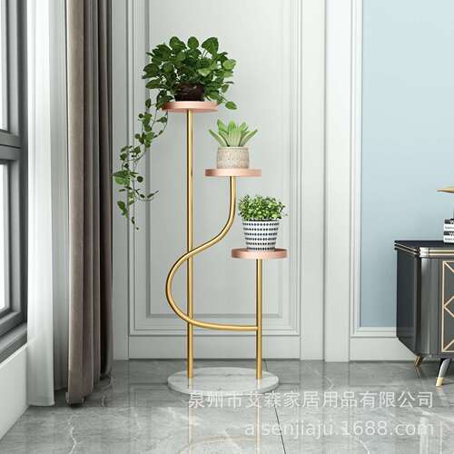 Direct Sales Manufacturer SH Three-Layer Rack, Fashion Metal Flower Stand for Living Room, Nordic Modern Light Luxury Pothos Flower Pot Decor, Dropshipping