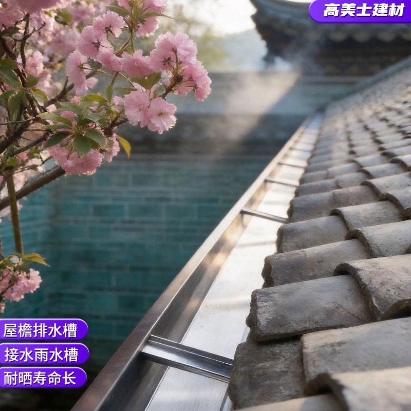 Cross-Border Aluminum Alloy Gutter Waterproof Rainwater Channel, Colored Aluminum Rainwater Pipe, Eaves Gutter Drainage System, Custom Eaves Gutter Drainage System Cross-Border Aluminum Alloy Gutter Waterproof Rainwater Channel, Colored Aluminum Rainwater Pipe, Eaves Gutter Drainage System, Custom Eaves Gutter Drainage System