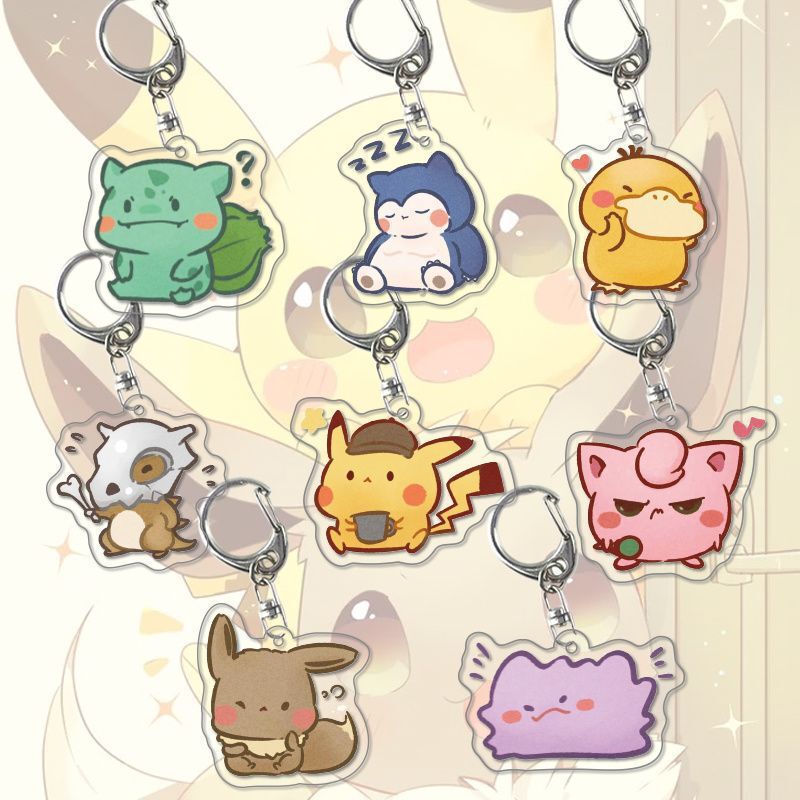Pokémon Acrylic Pendant Pikachu Keychain Anime Pokémon Peripheral Bag Cartoon Cute Chain Pokémon Acrylic Pendant Pikachu Keychain Anime Pokémon Peripheral Bag Cartoon Cute Chain