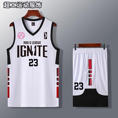 夏季青少年运动团队篮球服套装  透气吸汗学生比赛背心篮球服印号