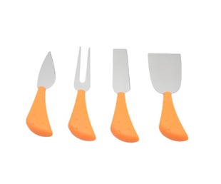Pp Handle Stainless Steel Cheese Knife 4-Piece Set Pizza Knife Cheese Knife Set