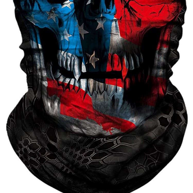 Трансграничная поставка, солнцезащитный платок, спортивная маска для езды на велосипеде, многофункциональное волшебное полотенце для лица, Хэллоуин, череп