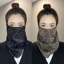 秋冬加厚挂耳防风面罩女全脸保暖护颈围脖户外骑行防寒百变脖套男