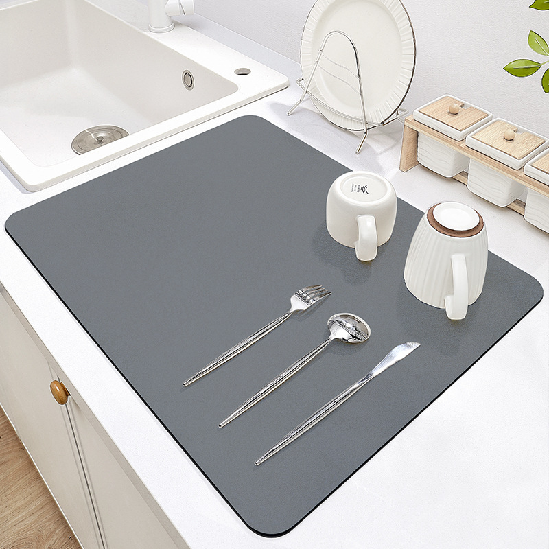Cross-border modern minimalist kitchen drain pad household dishes absorbent pad stove washable insulation pad countertop anti-slip pad