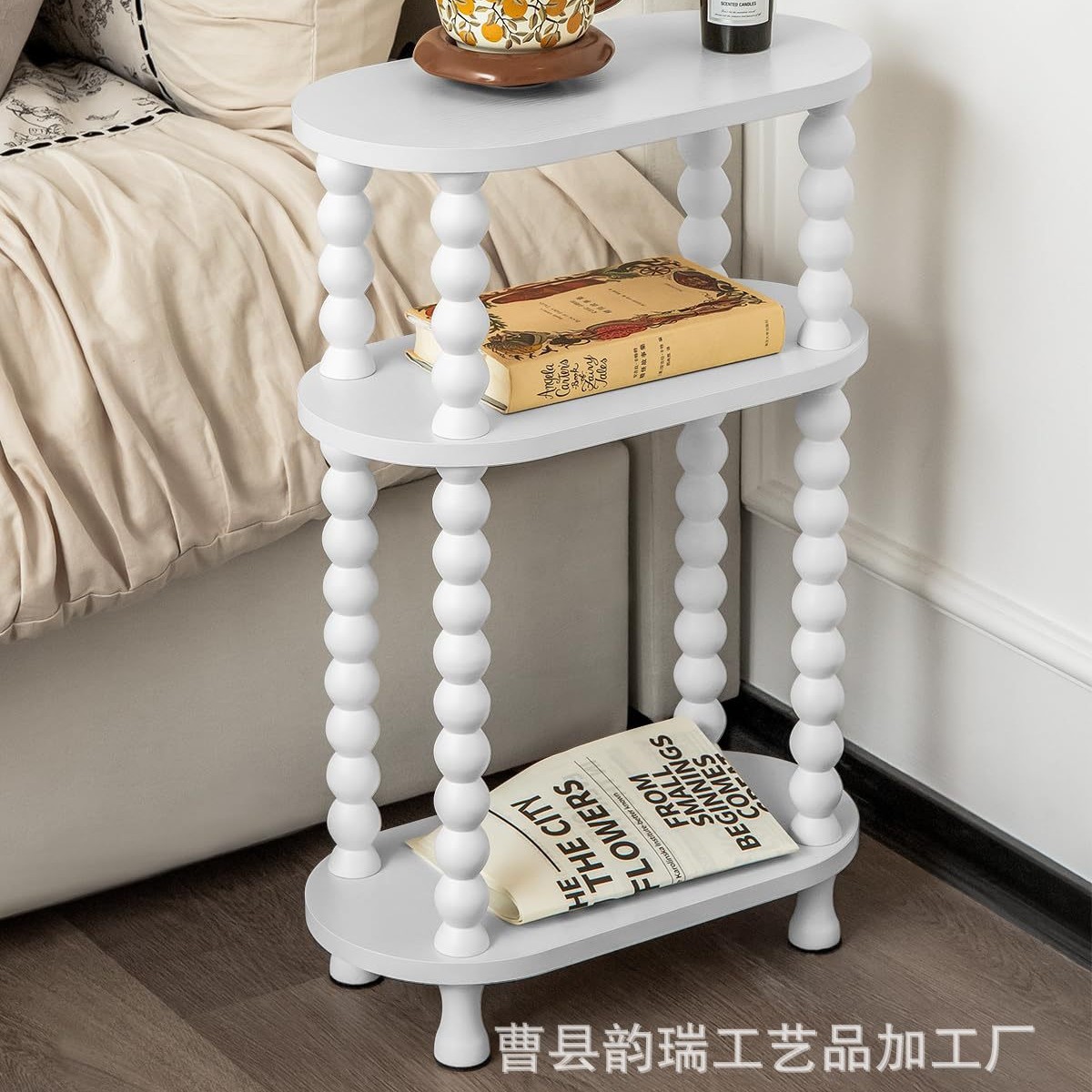 Estante de almacenamiento de madera estilo vintage, de varias capas, para sala de estar, dormitorio, mesa auxiliar, cocina, baño, mesa de centro, mesita de noche, estante organizador.