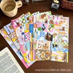 ドーパミン活力シールステッカー、見栄えの良い漫画の子犬ハンドブック、かわいいステッカー、飛行機ボックス装飾ステッカー