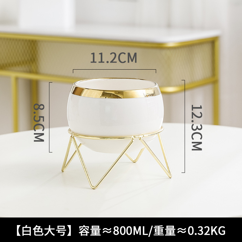 Creativo nórdico suculento maceta simulación flor verde planta cactus hierro cerámica maceta contenedores muebles para el hogar y la oficina