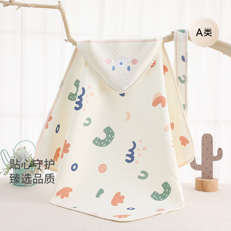 Baby Blanket Three-Layer Warm Spring & Fall Wrap Cartoon Baby Blanket Baby Blanket Delivery Room Swaddling Warm Blanket