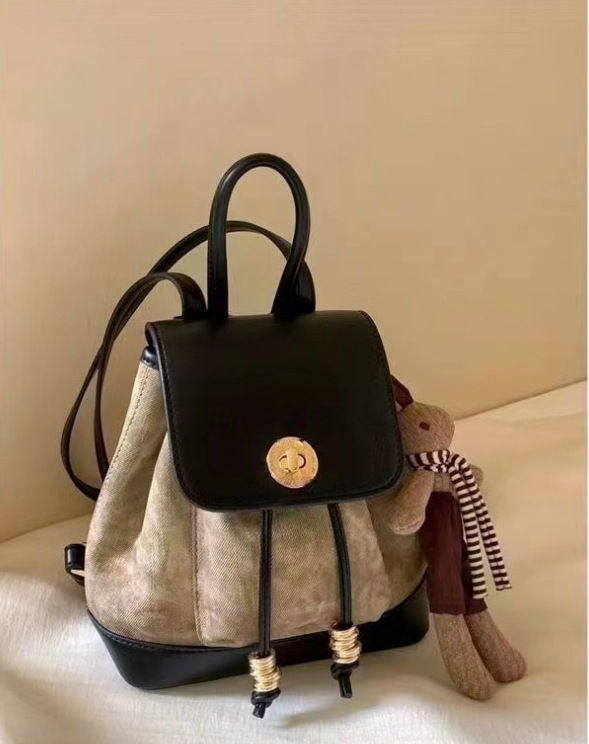 2023 otoño e invierno nuevo casual de alta calidad gamuza Mochila De Cuero pequeña mochila versátil salida pequeña mochila