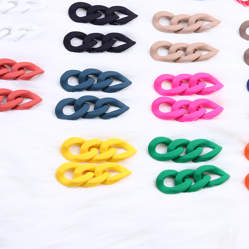 13g Weight Drop Earrings Classification 1 Pair Quantity Daily Occasion Acrylic Material Geometric Pattern Women'S Gender Spray Paint Design Simple Style Style 1 Pair Simple Style Geometric Spray Paint Arylic Drop Earrings 21