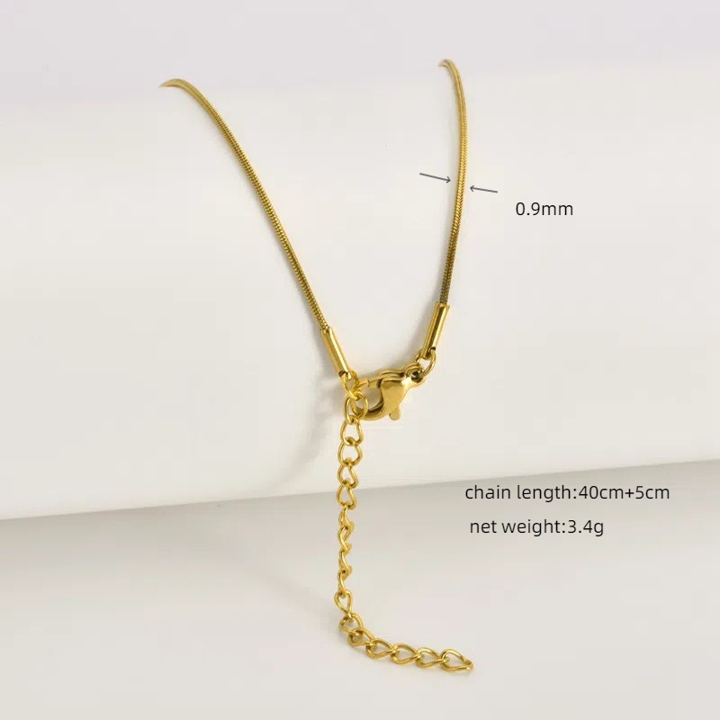 17g Weight Chain Jewelry Making Type 18K Gold Plated Plating Material Chain Necklace Classification 1 Piece Quantity Titanium Steel Material Geometric Pattern All Seasons Season Polished Finish Plating Design Simple Style Style 1 Piece Titanium Steel 18K Gold Plated Polished Chain Necklace Chain Simple Style Geometric 17