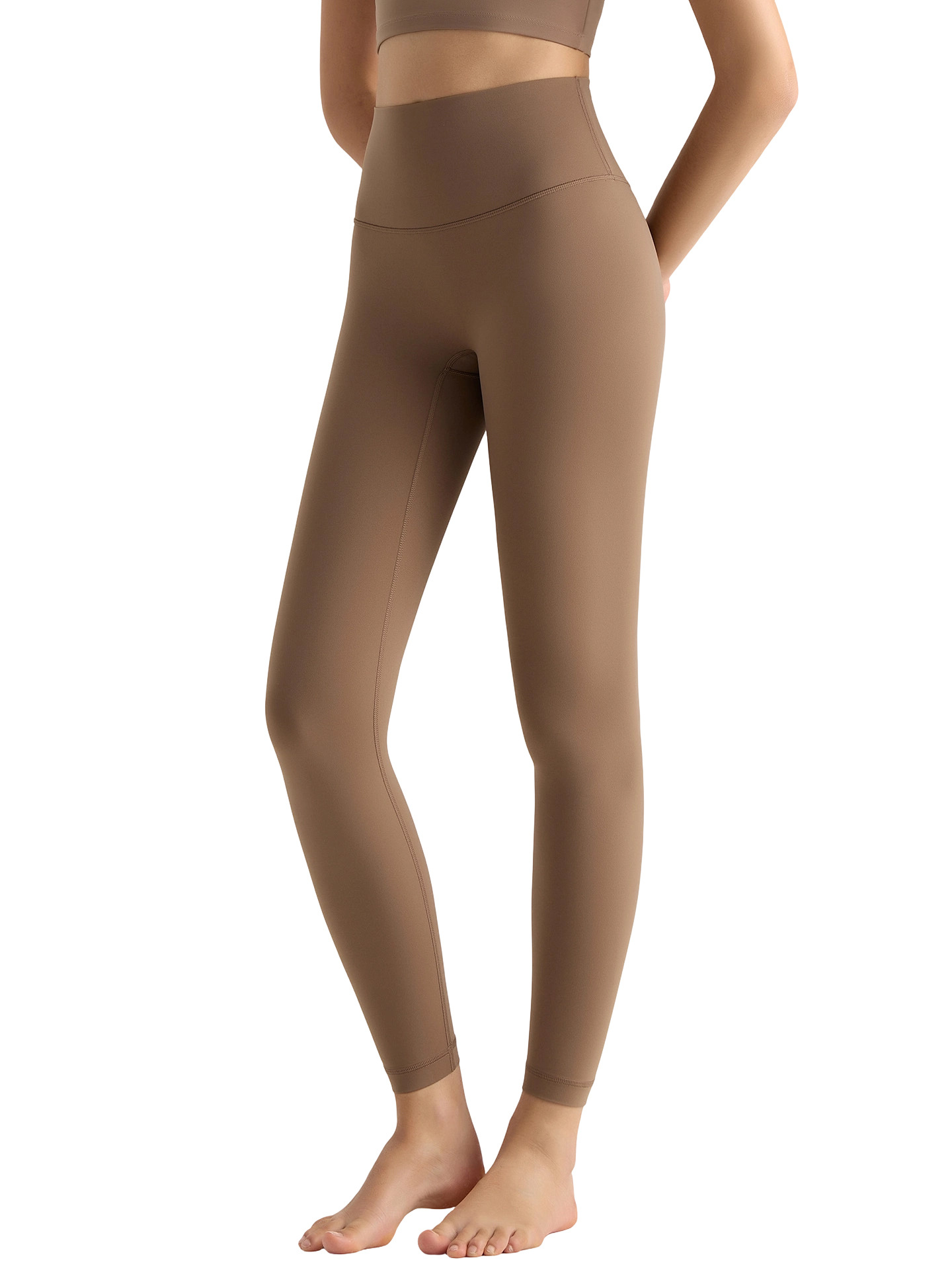 Customized Antibacterial Back-Pocket Naked-Feel Yoga Pants for Women, High-Waisted Butt-Lifting Tight-Fitting Fitness Pants, Women's Yoga Wear