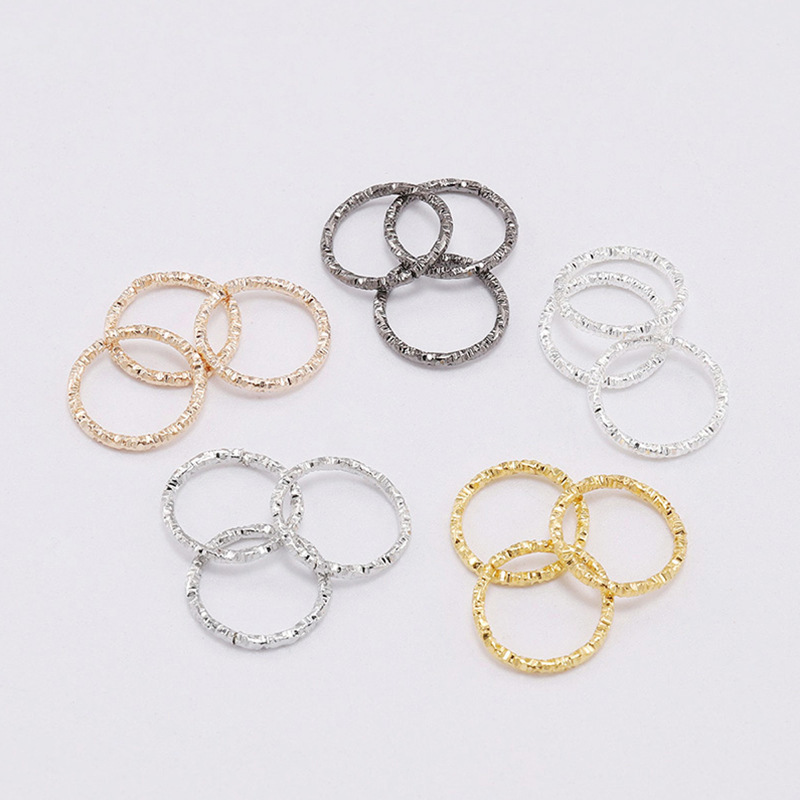 diy jewelry accessories embossed wreath pattern hollow ring embossed open ring connection ring ring jump ring buckle ring