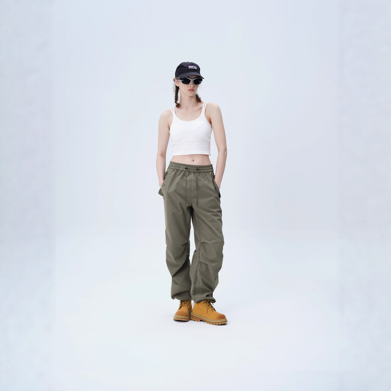 American-Style Casual Pants with Elastic Waist, Versatile for Men and Women, Youthful Temperament, Commuter Long Pants, Outdoor Hiking and Trekking Sports Pants