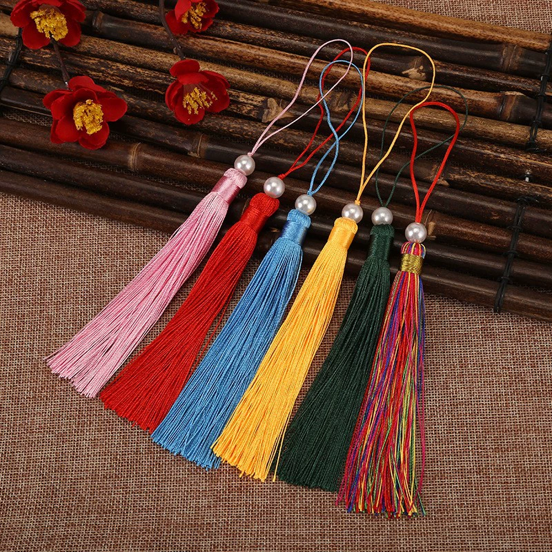 Веер кисточка подвесное ухо искусственный жемчуг 12 см вертикальная кисточка в старинном стиле ханфу китайский узел кисточка оптом