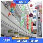 源头喷绘工厂双喷布横幅定制 夹黑布吊旗商场吊幔 生日横幅定制