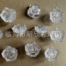LED彩灯串气泡玫瑰花配件 仿真玫瑰塑料插花挂件 玫瑰花灯串装饰