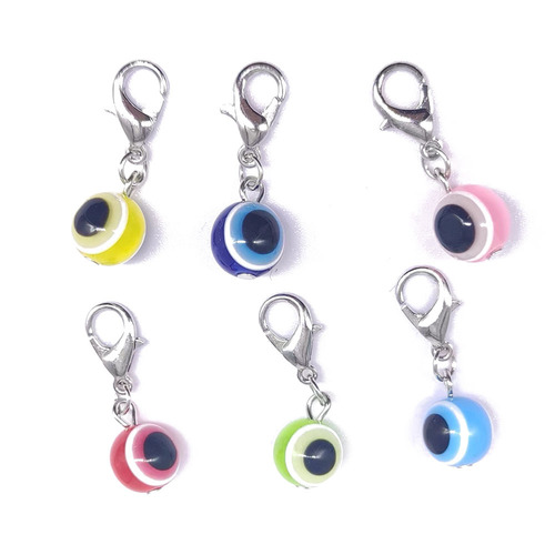 Demonic Eye Resin Bead Lobster Claw Pendant Necklace Bracelet Charm DIY Jewelry Accessories