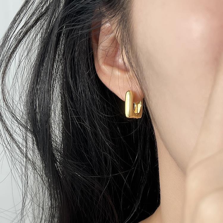 Geometric square fashionable brand elegant earrings hip-hop style