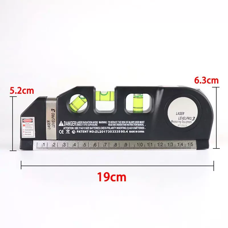 跨境多功能激光水平尺高精准红外线激光水平仪高精度打线器带支架