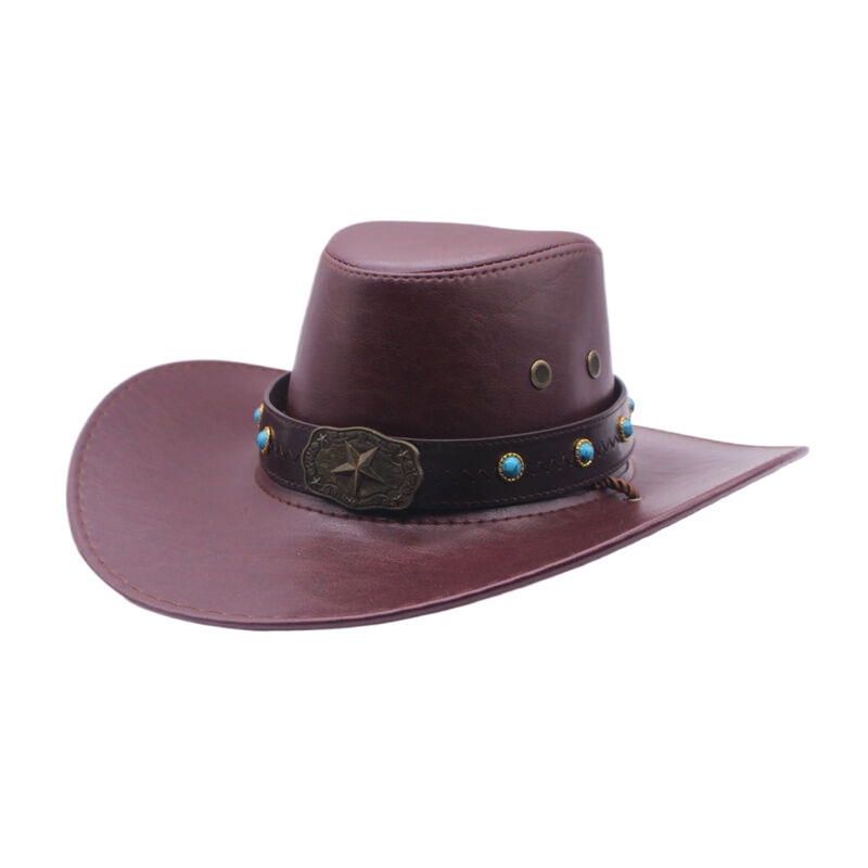 Belt Western Cowboy for Men and Women Spring, Autumn, Winter Outdoor Tibetan Jazz Sunshade Knight Hat_voghion.com