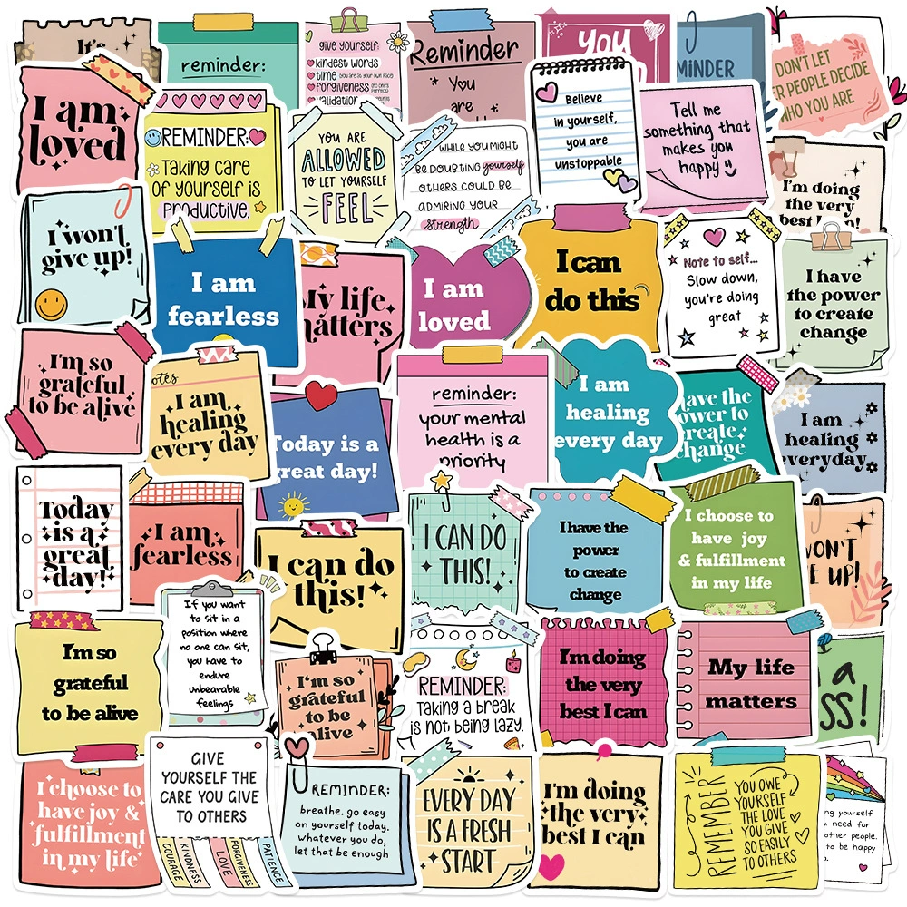 50 эгоистичных наклеек, поощряя наклейки с этикетками