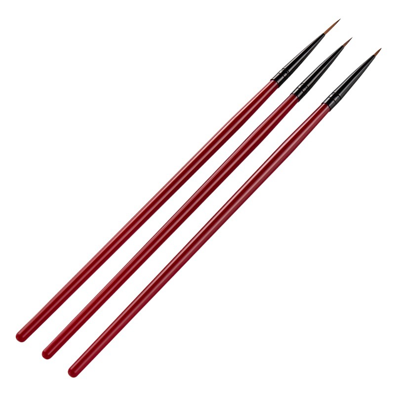 Pluma de dibujo de uñas 3 unids pelo fino dibujo pluma gancho línea pintura flor pintura pluma cepillo de uñas traje transfronterizo nuevo