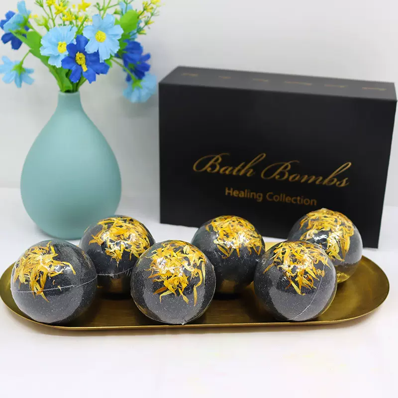 跨境直供浴盐球套盒沐浴香氛精油爆炸球浴盐泡澡球浴盐球套装现货