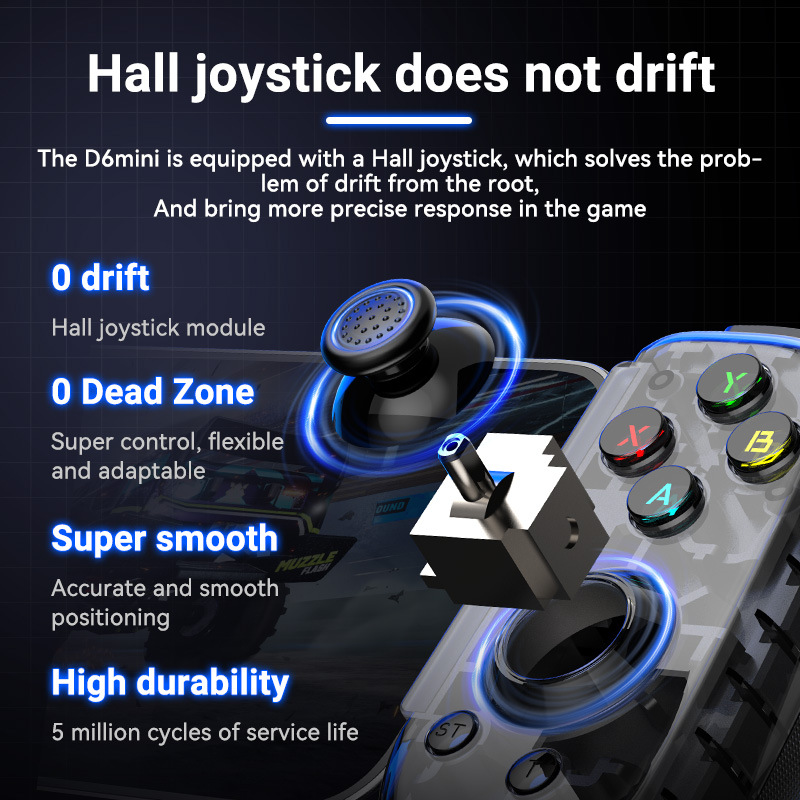 Source Factory Dual Hall Stretch Game Controller TYPE-C Direct Connect Bluetooth Dual Mode Mobile Phone Game Controller 3