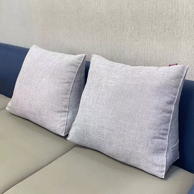 Waist support, Bedside soft cushion backrest - linen-silver-gray-single-large-size-584820cm