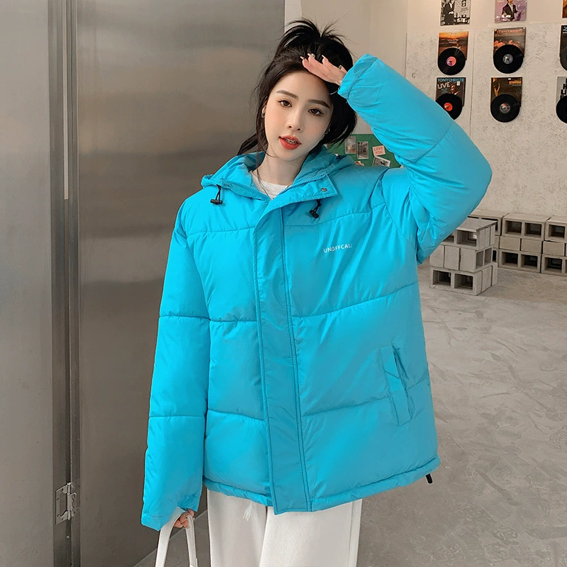 Хлопковая одежда для похудения в Корейском стиле, женское Новое короткое зимнее свободное толстое пальто с капюшоном в Корейском стиле, внешняя торговля
