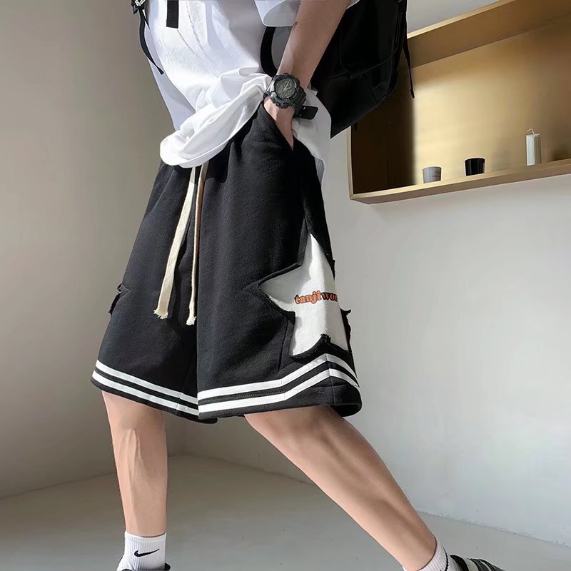 Summer Trendy Brand Ins American Style Basketball Shorts Men's Thin Design Sense Loose plus size Five-Star Sports Pants Trendy Summer Trendy Brand Ins American Style Basketball Shorts Men's Thin Design Sense Loose plus size Five-Star Sports Pants Trendy