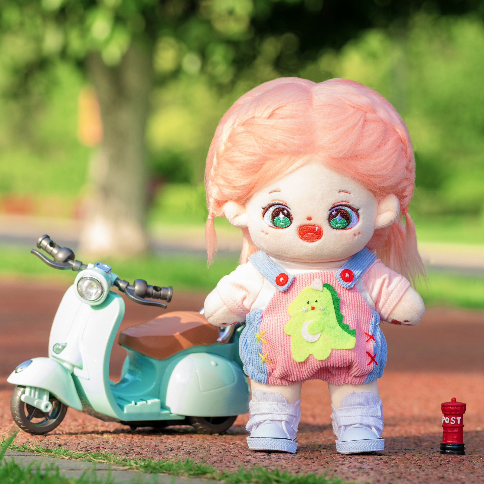 20cm无属性炸毛明星娃娃现货棉花娃娃衣服套装可换装人形玩偶批发详情4