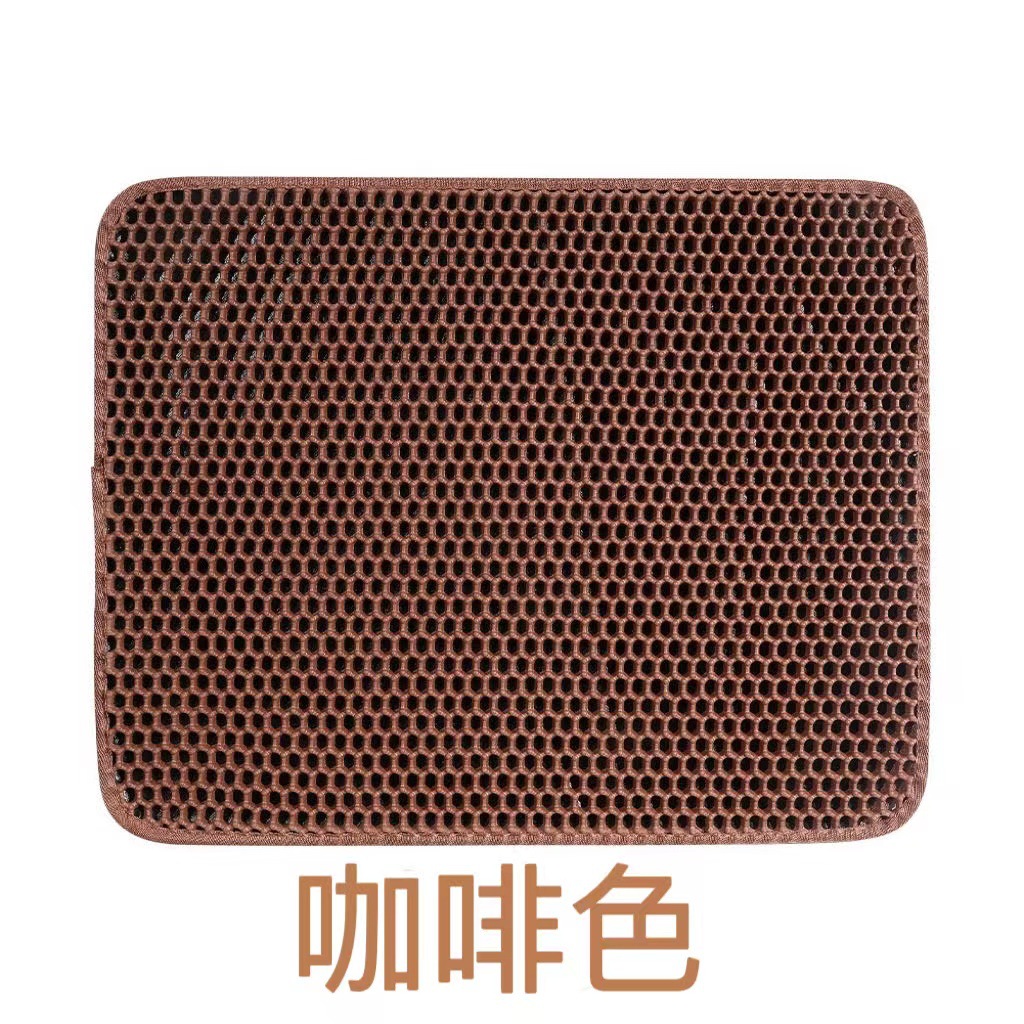 Fabricantes de suministro de doble capa Eva alfombra de arena para gatos mascota caja de arena estera de filtro antideslizante resistente al desgaste resistente a los arañazos estera de control de arena para gatos