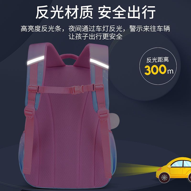 Nuevo estudiante de la escuela primaria schoolbag chica grado 1-3-6 5 niños de la princesa puerta del refrigerador mochila ligera reducción de carga al por mayor