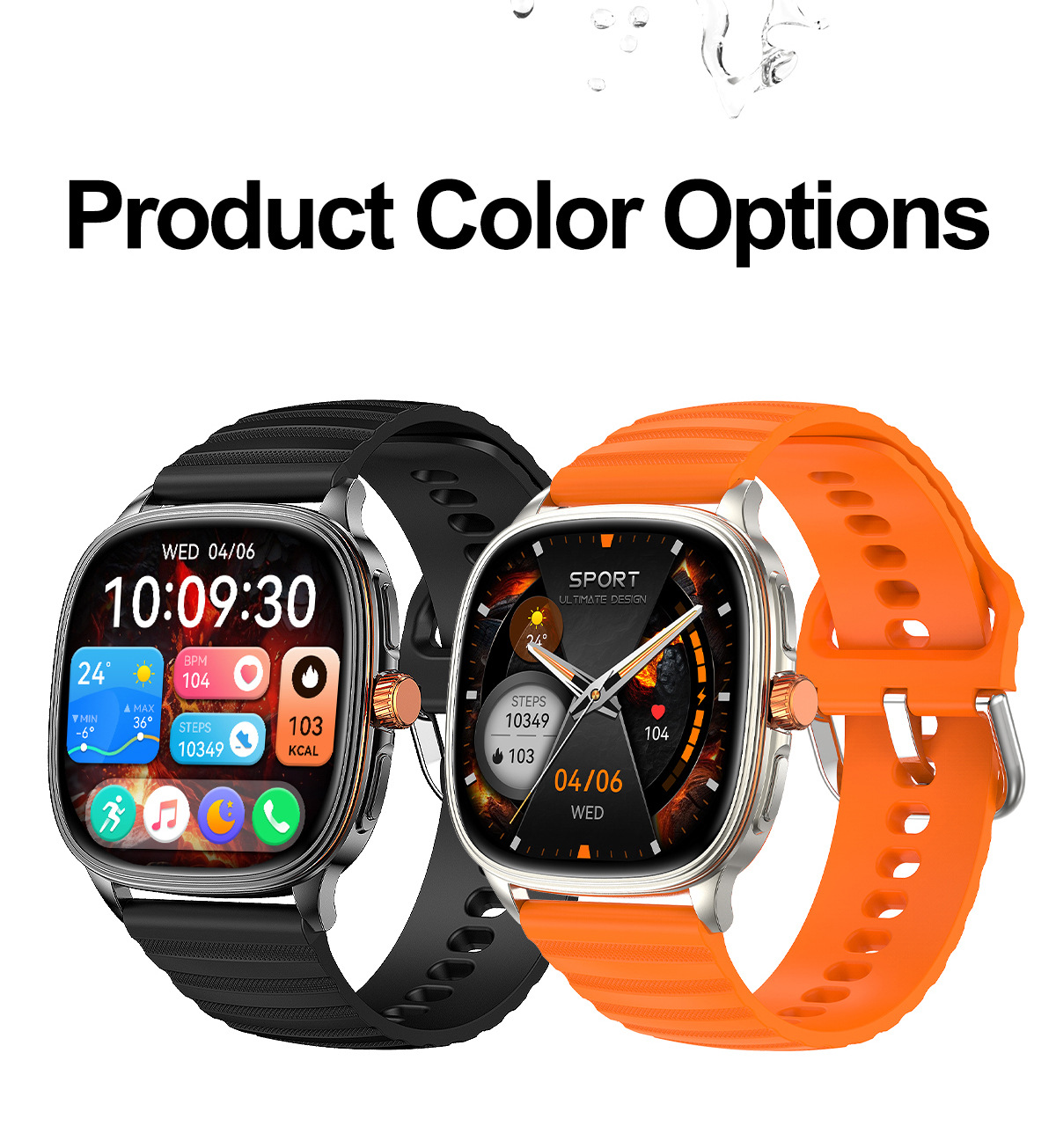 Smartwatch Mit Bluetooth Telefonie Sprachassistent Fitness Tracker_voghion.com