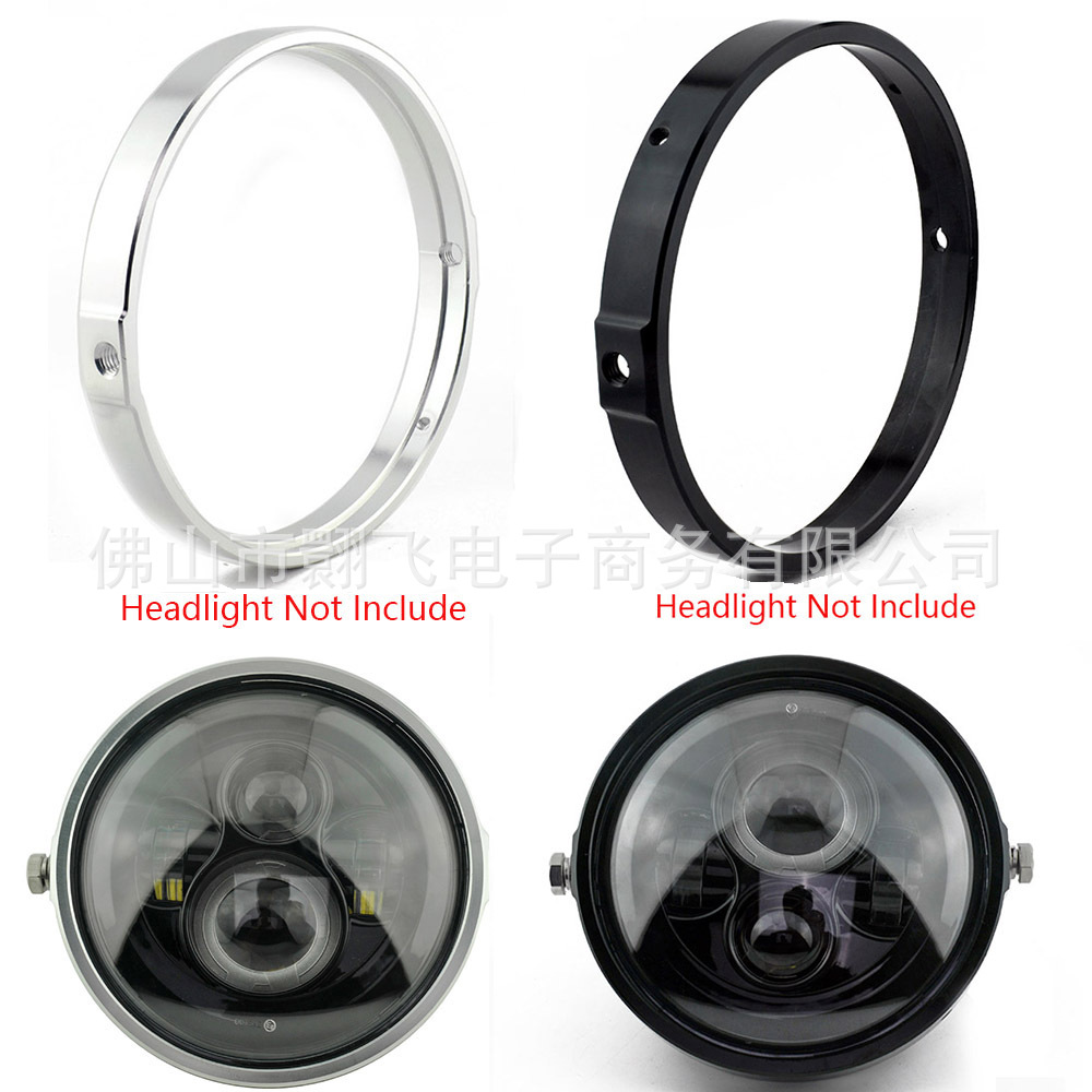 Motorcycle modified 7-inch retro headlight housing mounting bracket…