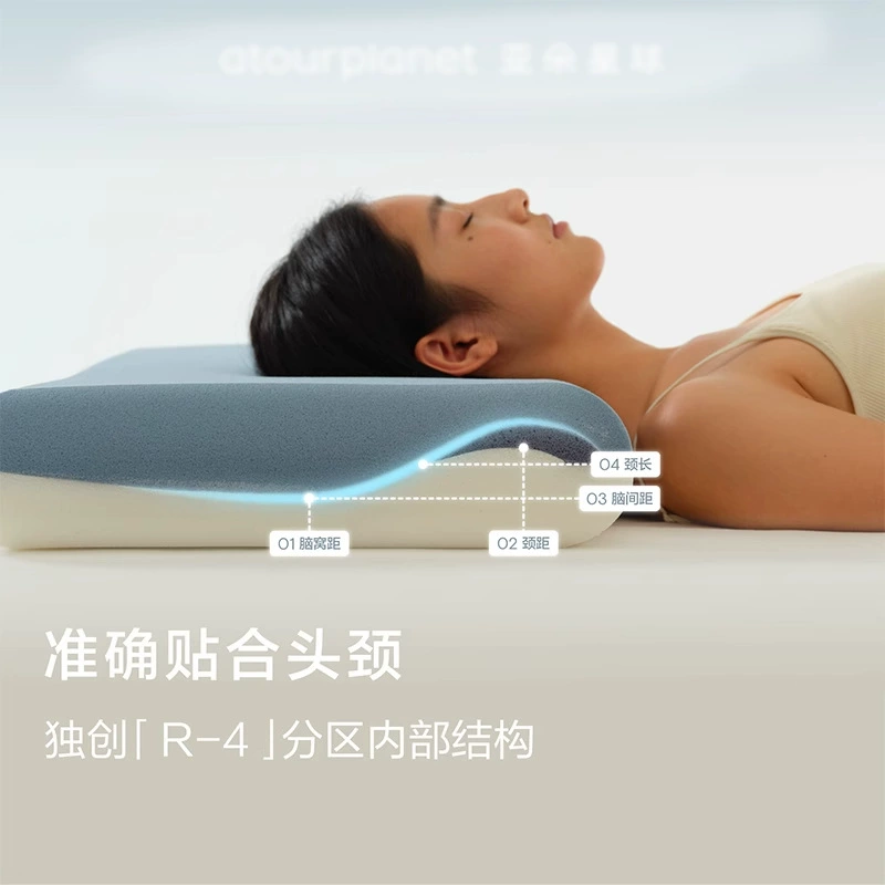 Подушка из памяти (Planet) 2-го поколения Deep Sleep PRO, эргономичная поддержка шеи, 42×70×10 см
